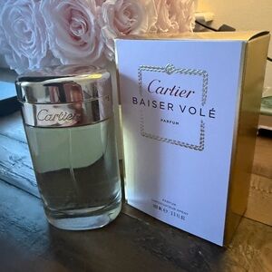 Cartier Baiser Volé Parfum - Gold & Clear Bottle with White Box